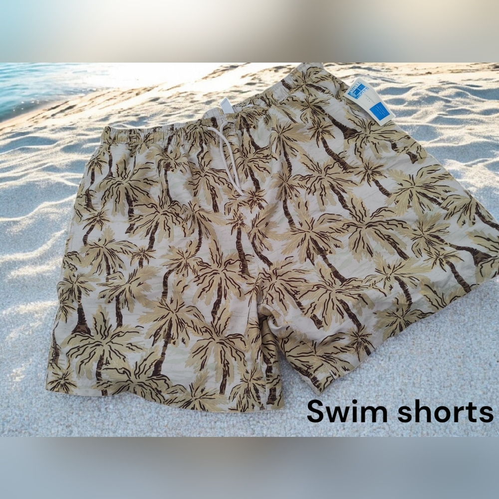 Palm Tree Swim Shorts Covington Men XL 40-42
